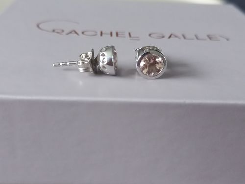 Customer photo review of Dew Birthstone Stud Earrings