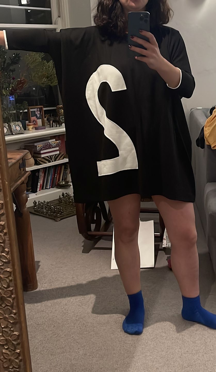 Customer photo review of Black Maxi Loose Tunic Dress