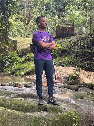 Customer photo review of 28" All Day Pants Duo Pack - Silver/Deep Sea