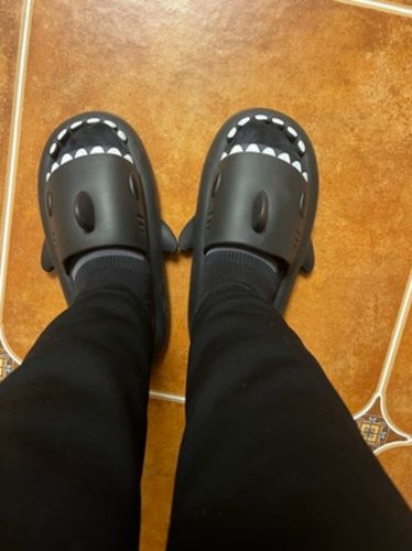 Customer photo review of Shark Slippers 2.0
