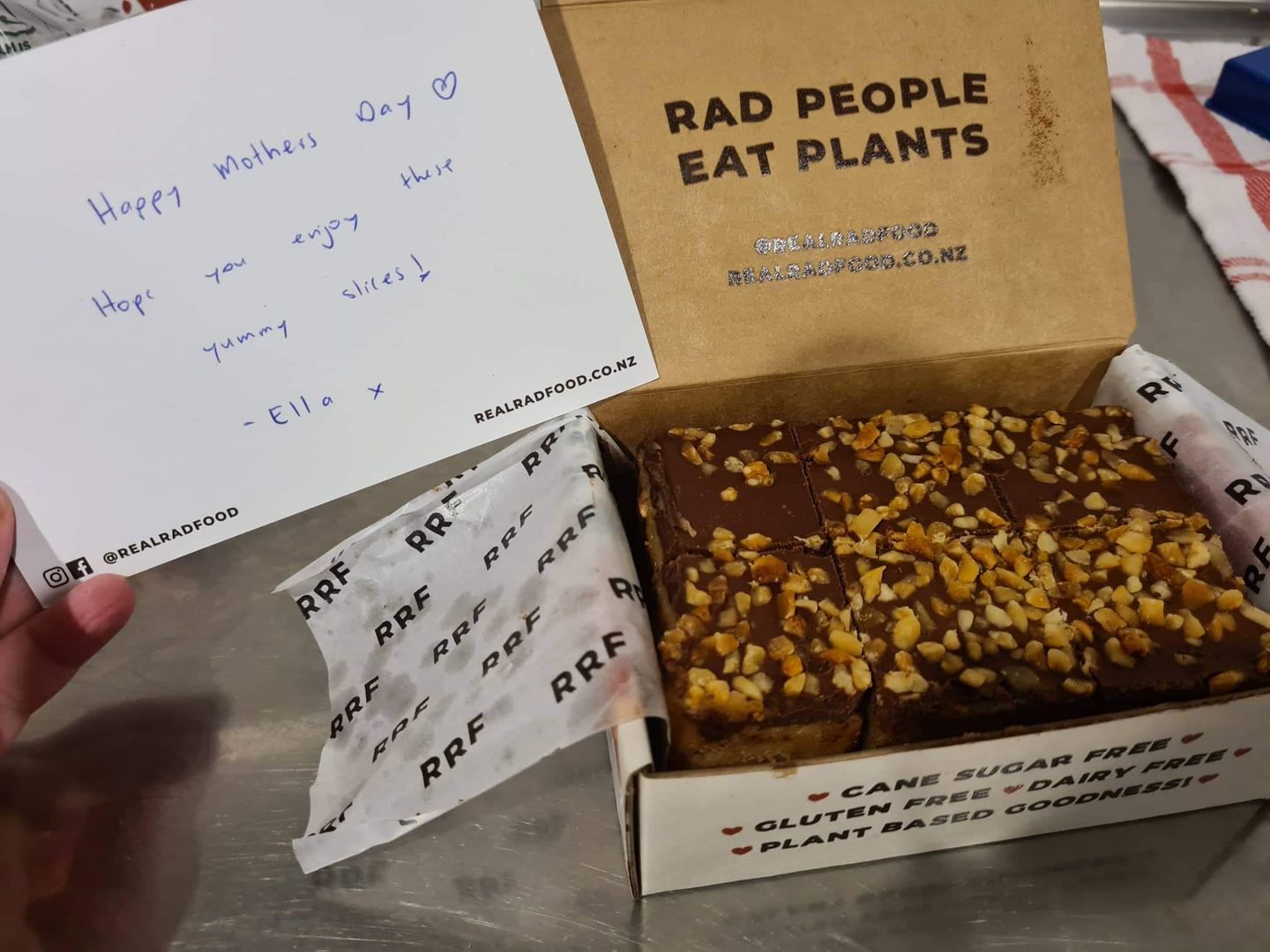 Customer photo review of Chocolate Peanut Butter Slice