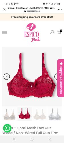 Customer photo review of Broom - Wired / Non-Wired Light Padded European Lace Bra