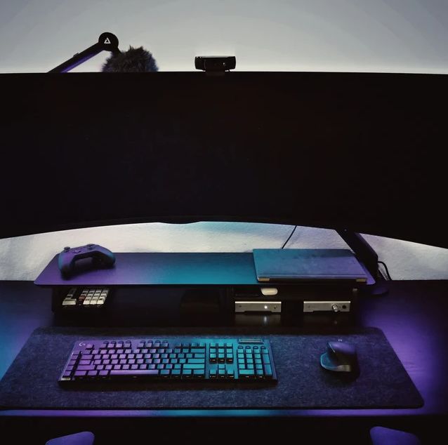 Customer photo review of Dual Monitor Stand