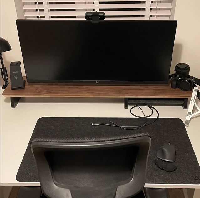 Customer photo review of Dual Monitor Stand
