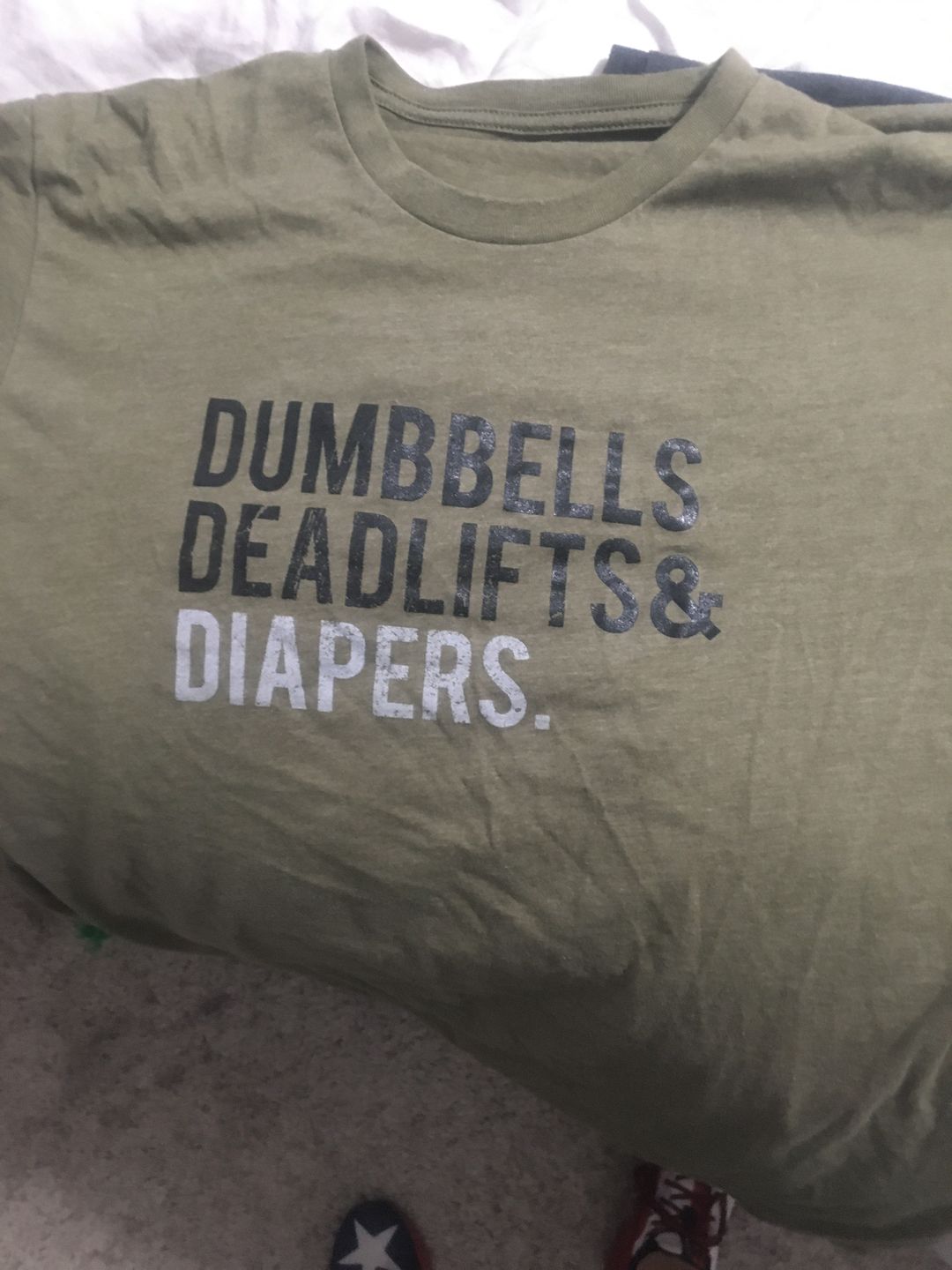 Customer photo review of Military Green Triple D T-Shirt