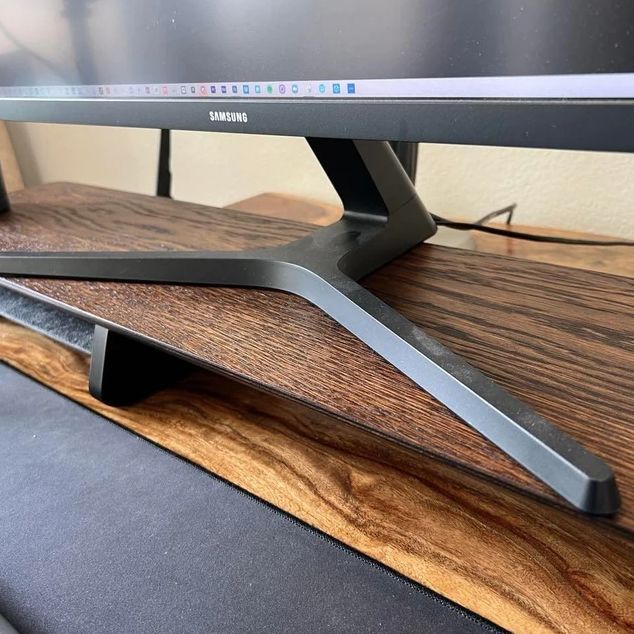 Customer photo review of Dual Monitor Stand