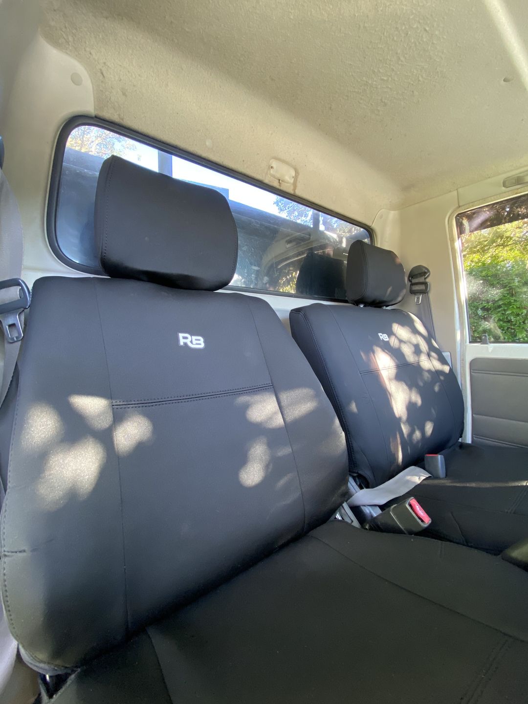 Customer photo review of Toyota Landcruiser 79 Series Bucket + 3/4 Bench Neoprene 2x Front Seat Covers (Made to Order)