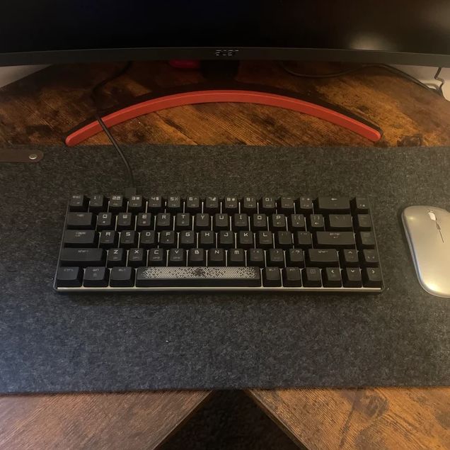 Customer photo review of Gray Desk Pad