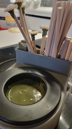Customer photo review of Hi-Tech Diamond Green Dop Wax - 1 Pound