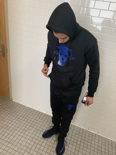 Customer photo review of GRADUATION RACER BLUE SWEATSUIT
