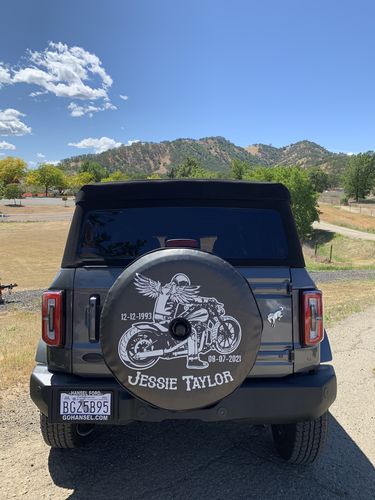 Customer photo review of Custom Spare Tire Covers - Create Your Own for Jeep, RV, Camper, Trailer, & More