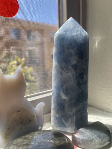 Customer photo review of Blue Calcite Tower - A