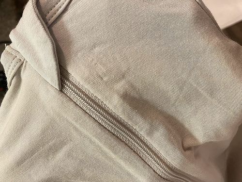 Customer photo review of Organic Zipper Romper Baby Footie Pajamas
