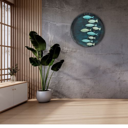 Customer photo review of Metal Wall Art 75x75 FISH