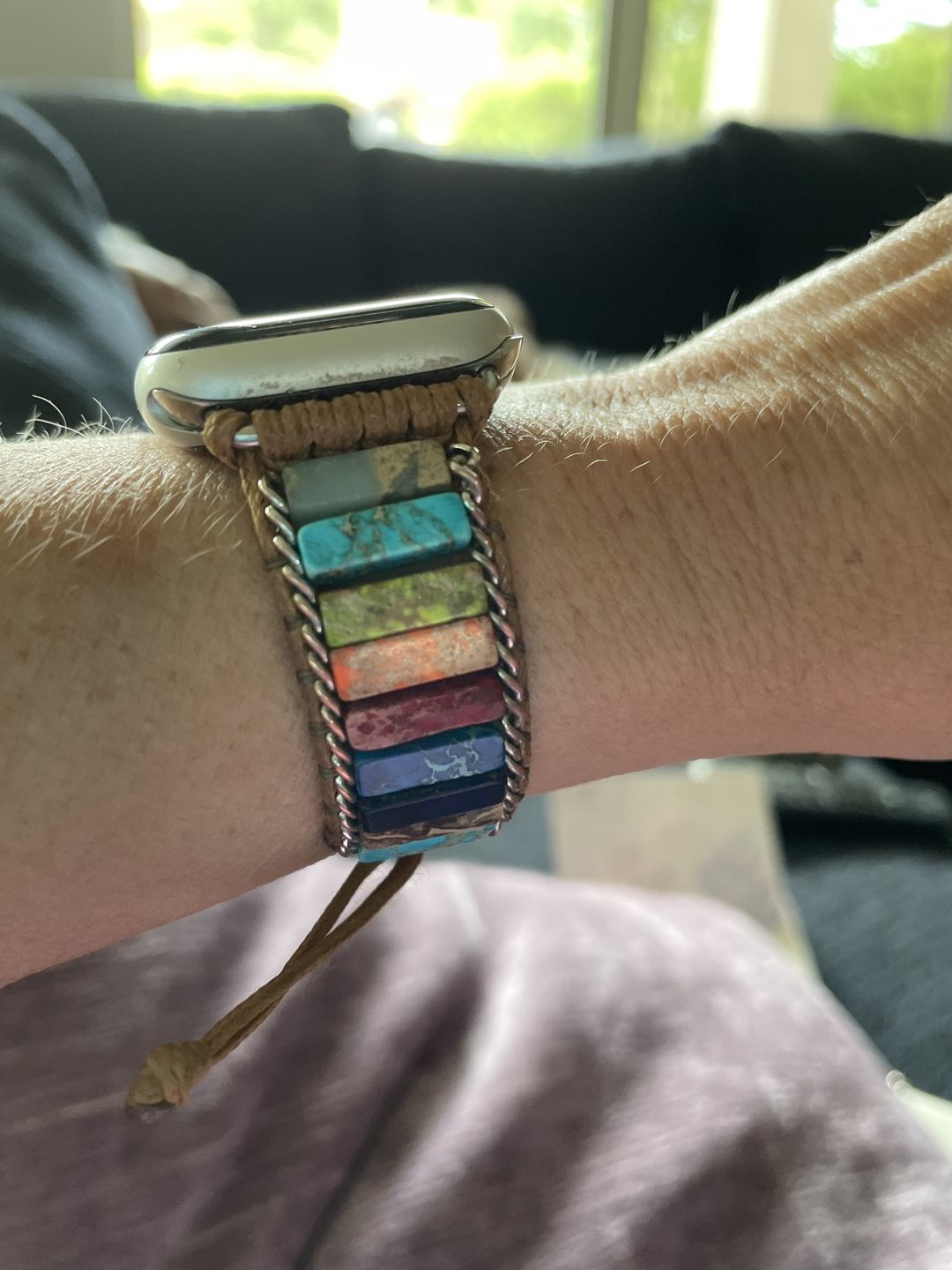 Customer photo review of Healing Chakra Protection Apple Watch Strap