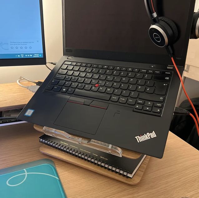 Customer photo review of Wooden Laptop Stand