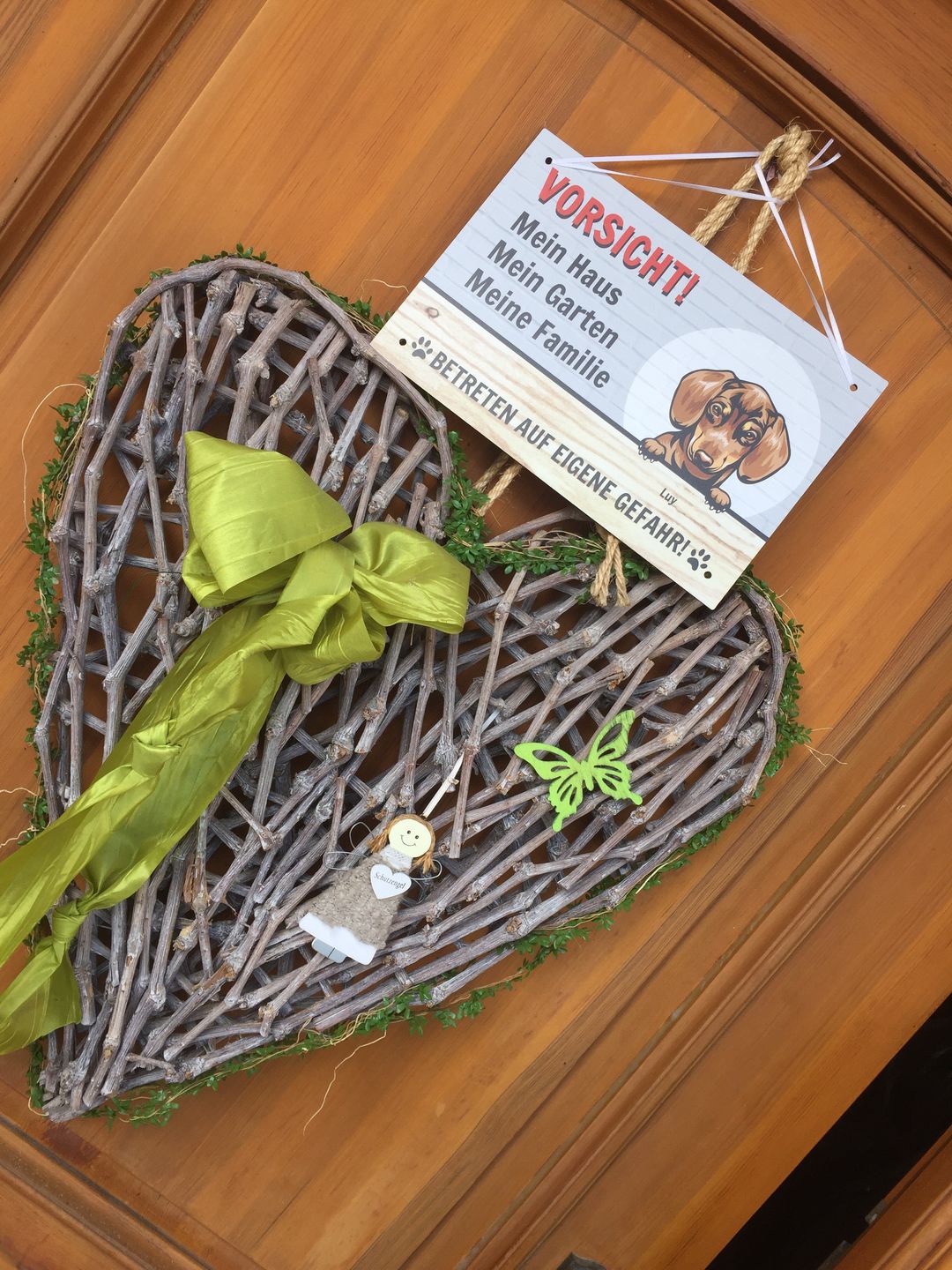 Customer photo review of Vorsicht - Individuelles Gartenschild