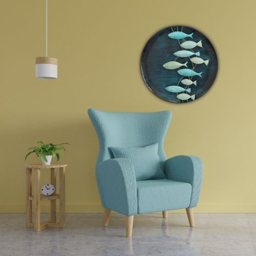 Customer photo review of Metal Wall Art 75x75 FISH