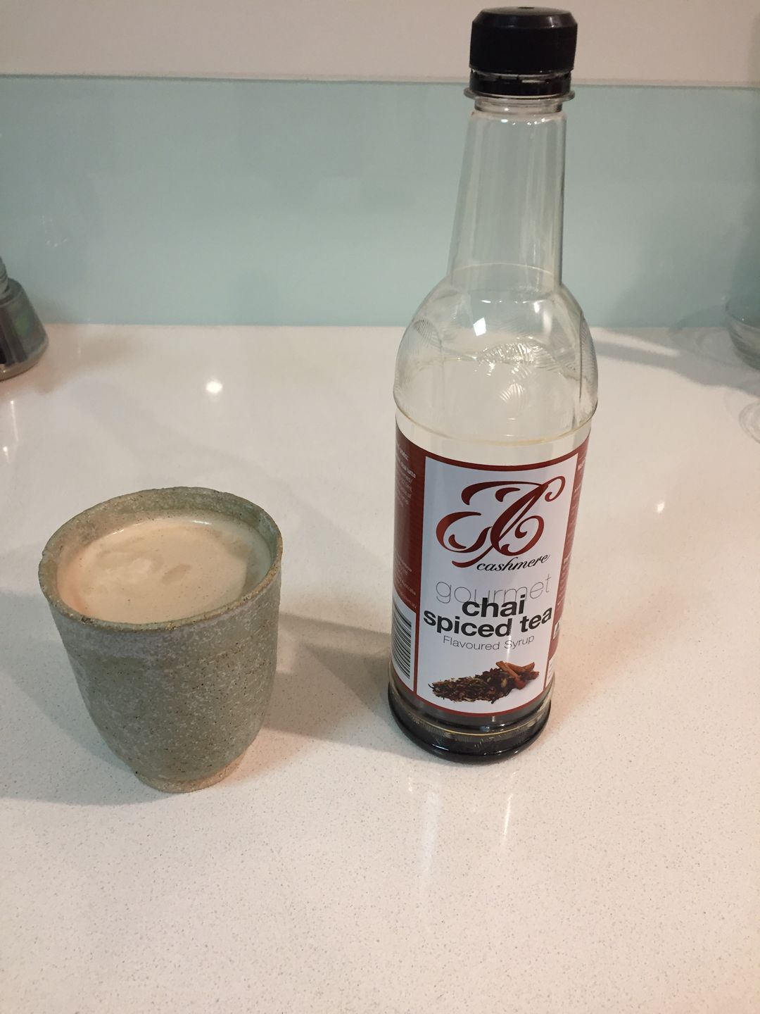 Customer photo review of Spiced Chai Syrup