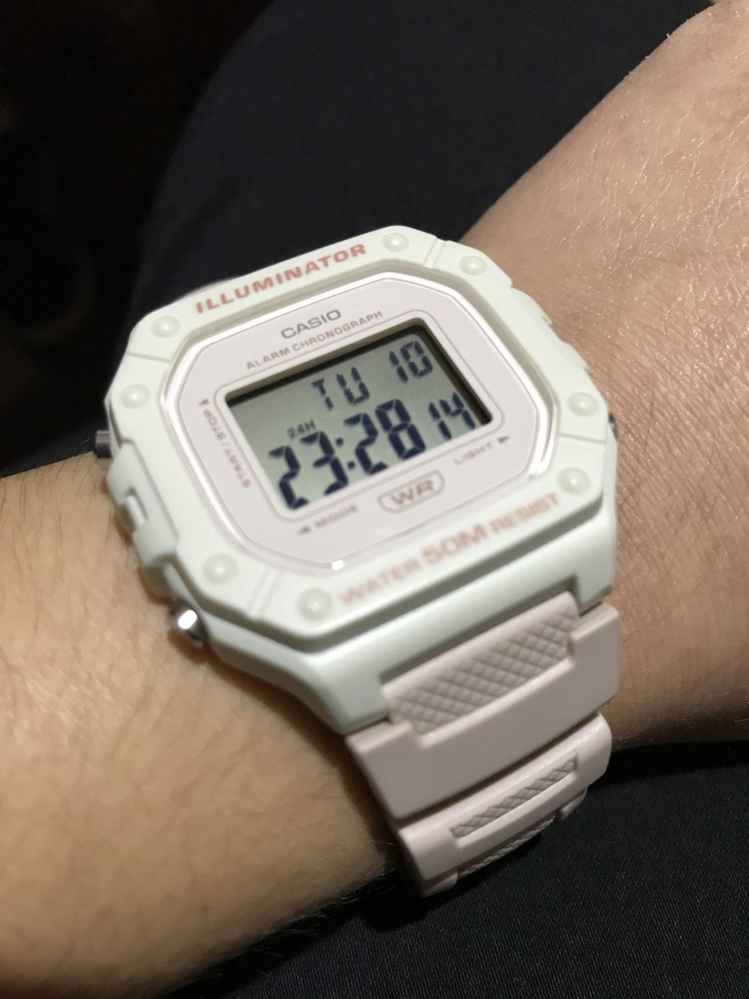 Customer photo review of Reloj Casio Vintage W-218HC-4A2VDF Rosado Suave