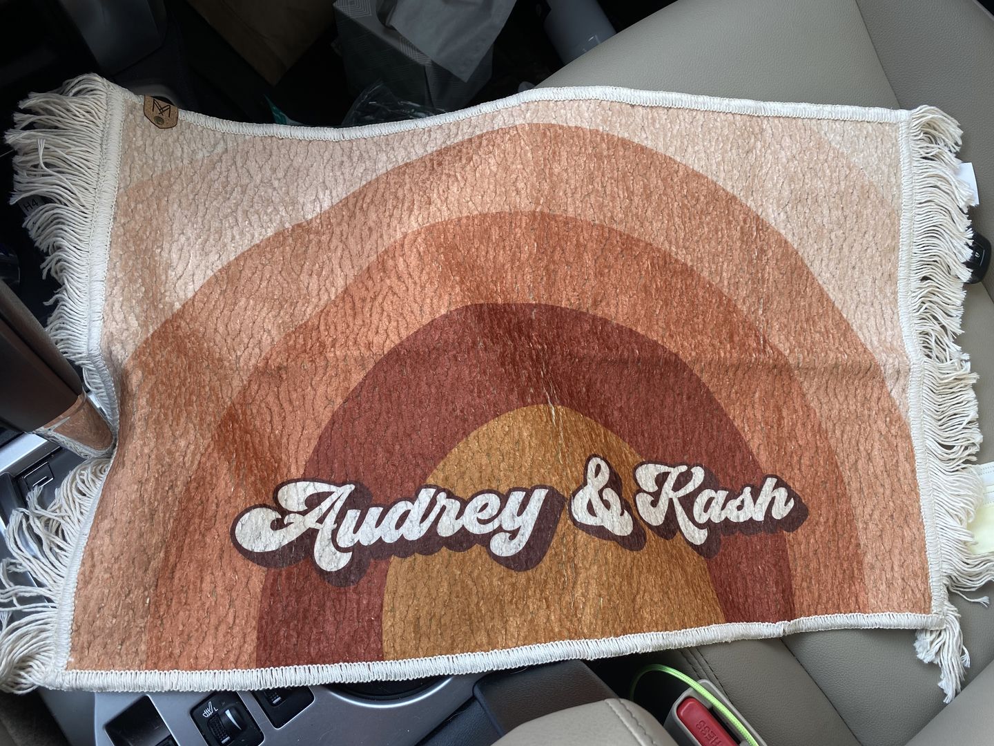 Customer photo review of Personalized Pet Placemat- Maude