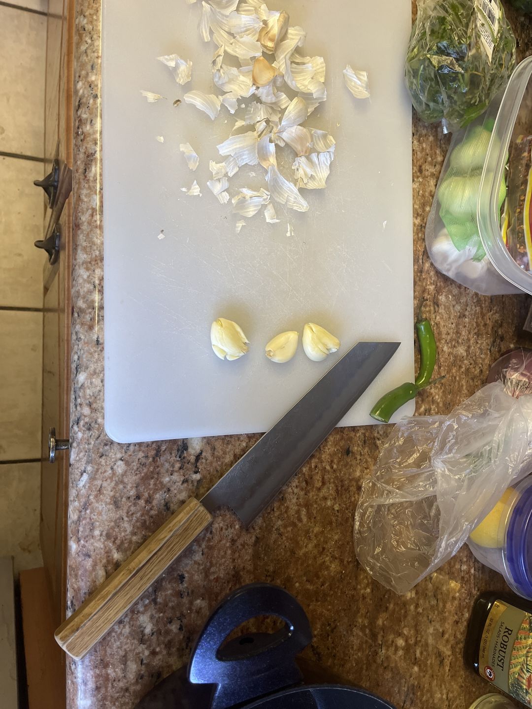 Customer photo review of Kazan Ginsan Nashiji Kiritsuke Gyutou 210mm (8.2")