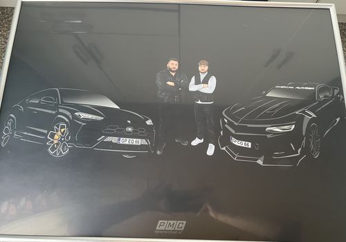 Customer photo review of Dein von Hand gezeichnetes Fahrzeug als Metall Poster