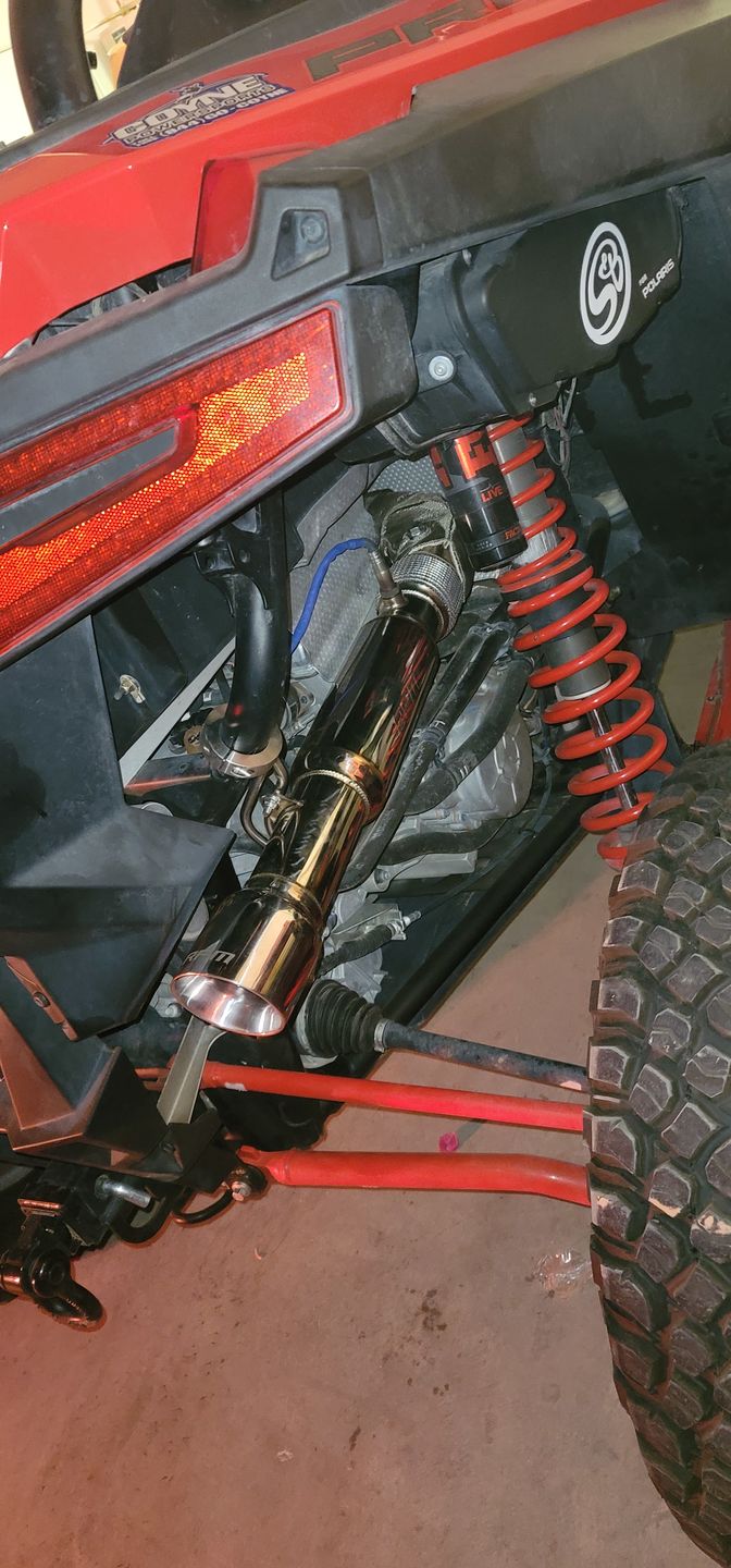 Customer photo review of Turbo RZR Desert Series 3" Full Stainless Exhaust System. Fits XPT, Pro XP , Turbo R & S