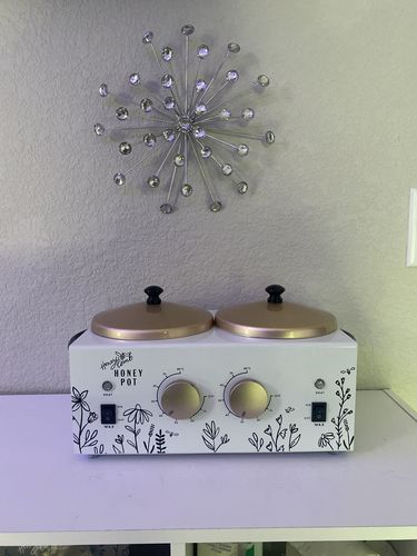 Customer photo review of Double Wax Warmer Honey Pot