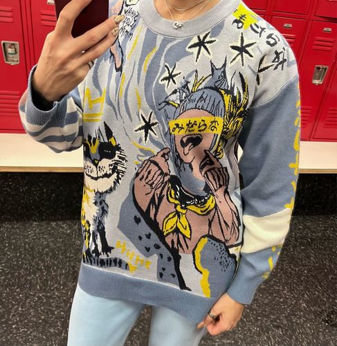 Customer photo review of Harajuku Style "Crazy" Knit Sweater