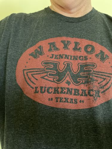Customer photo review of LTX Waylon Jennings Mens Tee Shirt