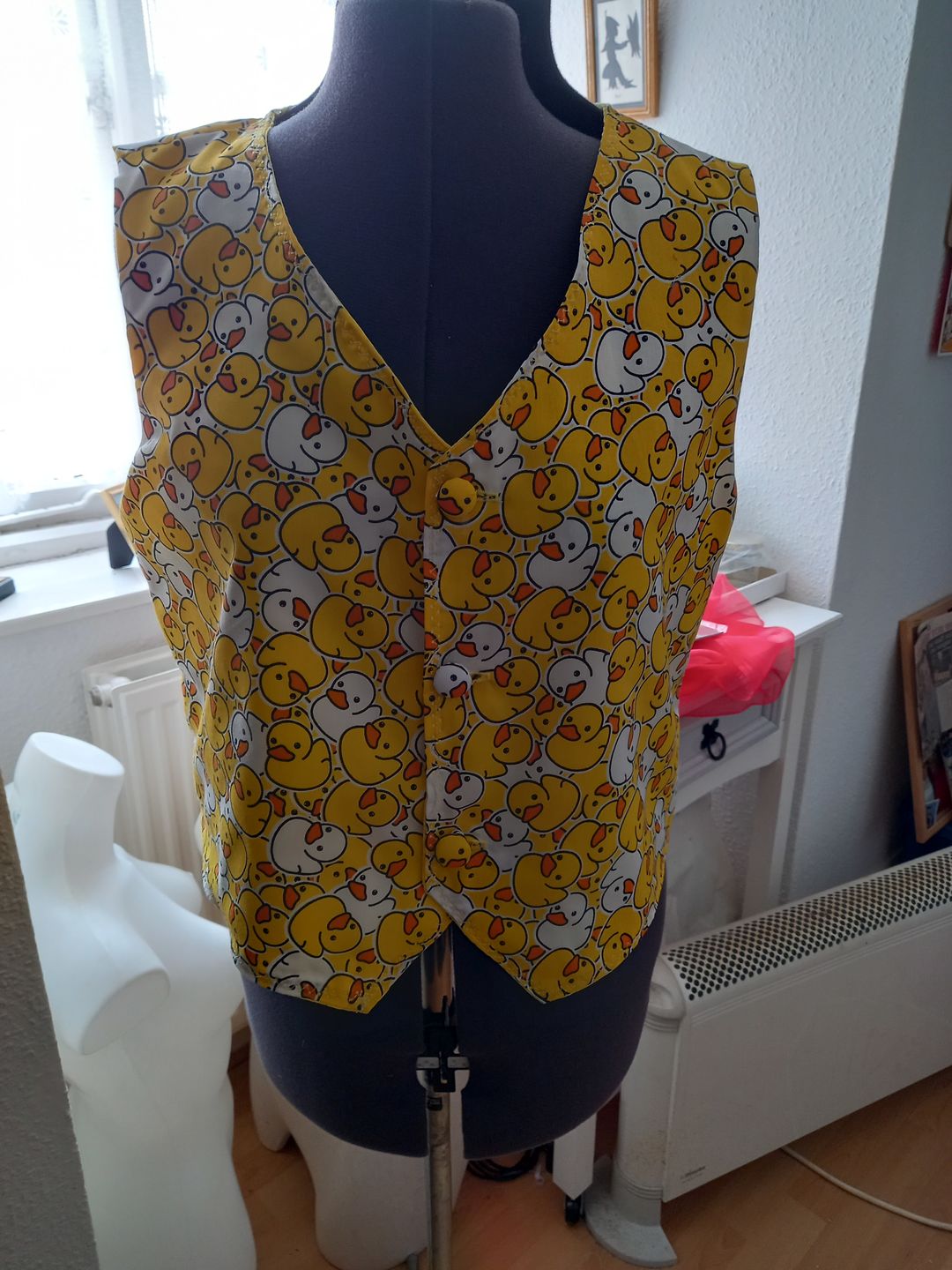 Customer photo review of Yellow and White Rubber Ducks Polycotton Fabric