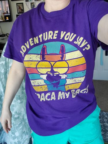 Customer photo review of Vintage Alpaca Adventure You Say? Alpaca My Bags