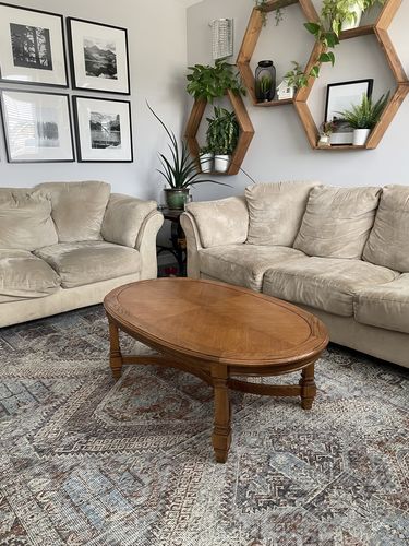 Customer photo review of Le Grand Louvre Blue Rug