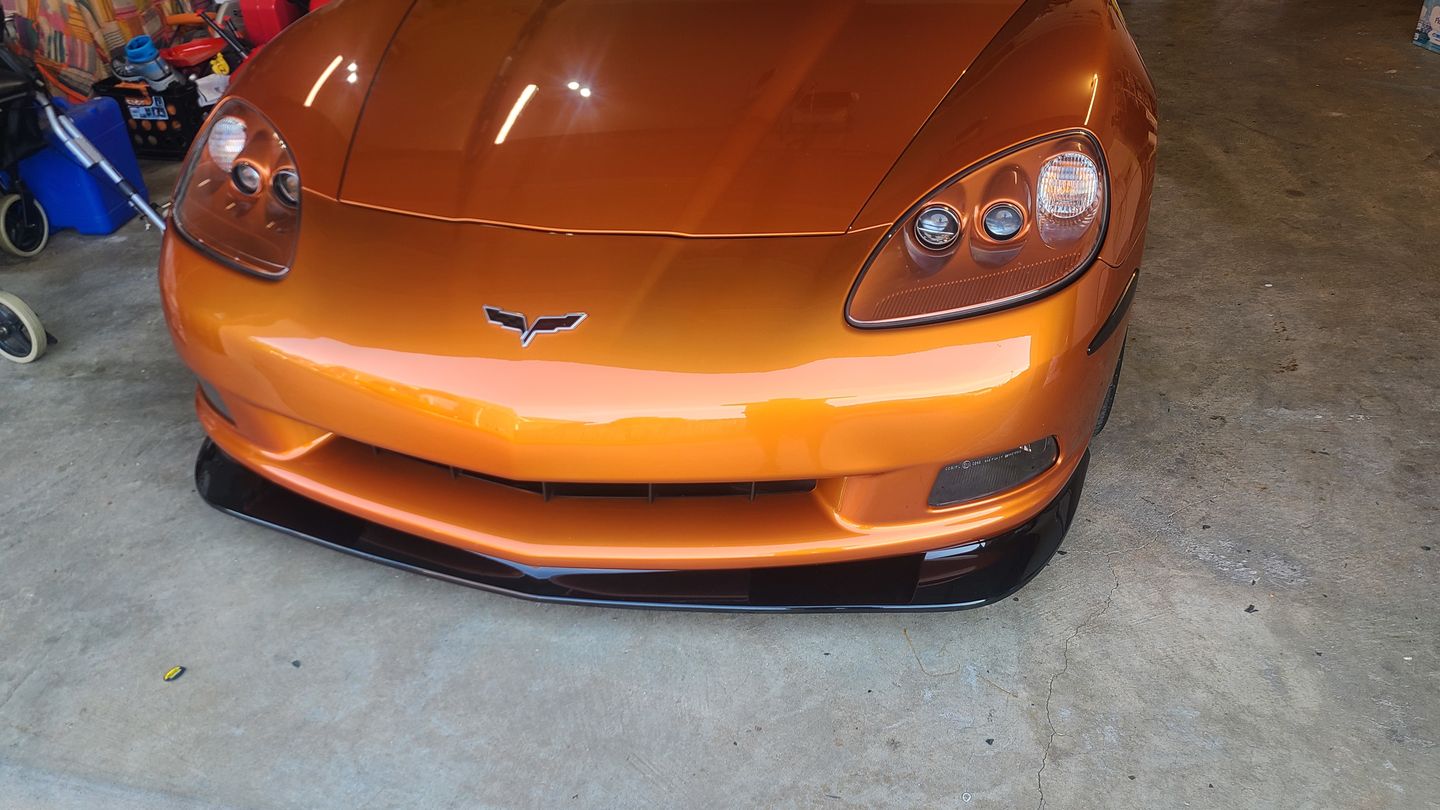 Customer photo review of Corvette C6 Base Extended Front Splitter Lip | ZR1 Conversion Package