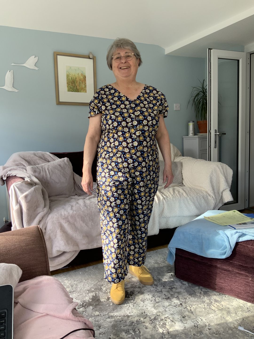 Customer photo review of Flowers & Elephants Cotton Poplin Fabric - 58" wide