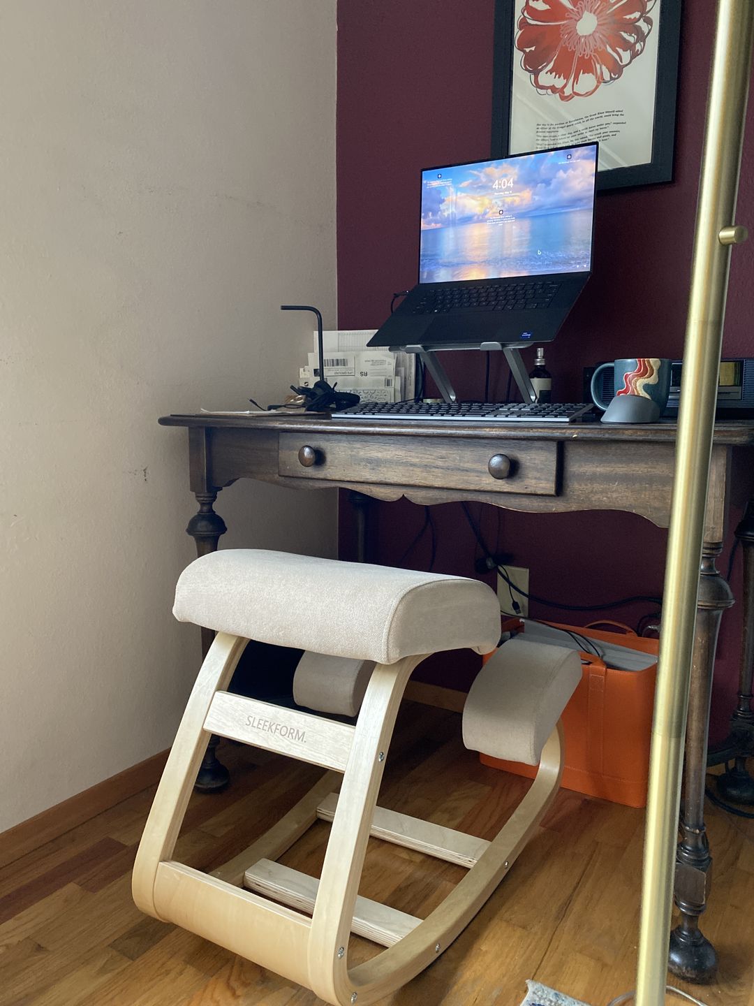Customer photo review of The Austin Kneeling Chair: Winter Linen