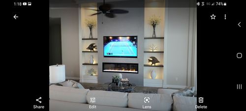 Customer photo review of Dimplex IgniteXL 60" Linear Recessed / Built in Electric Fireplace