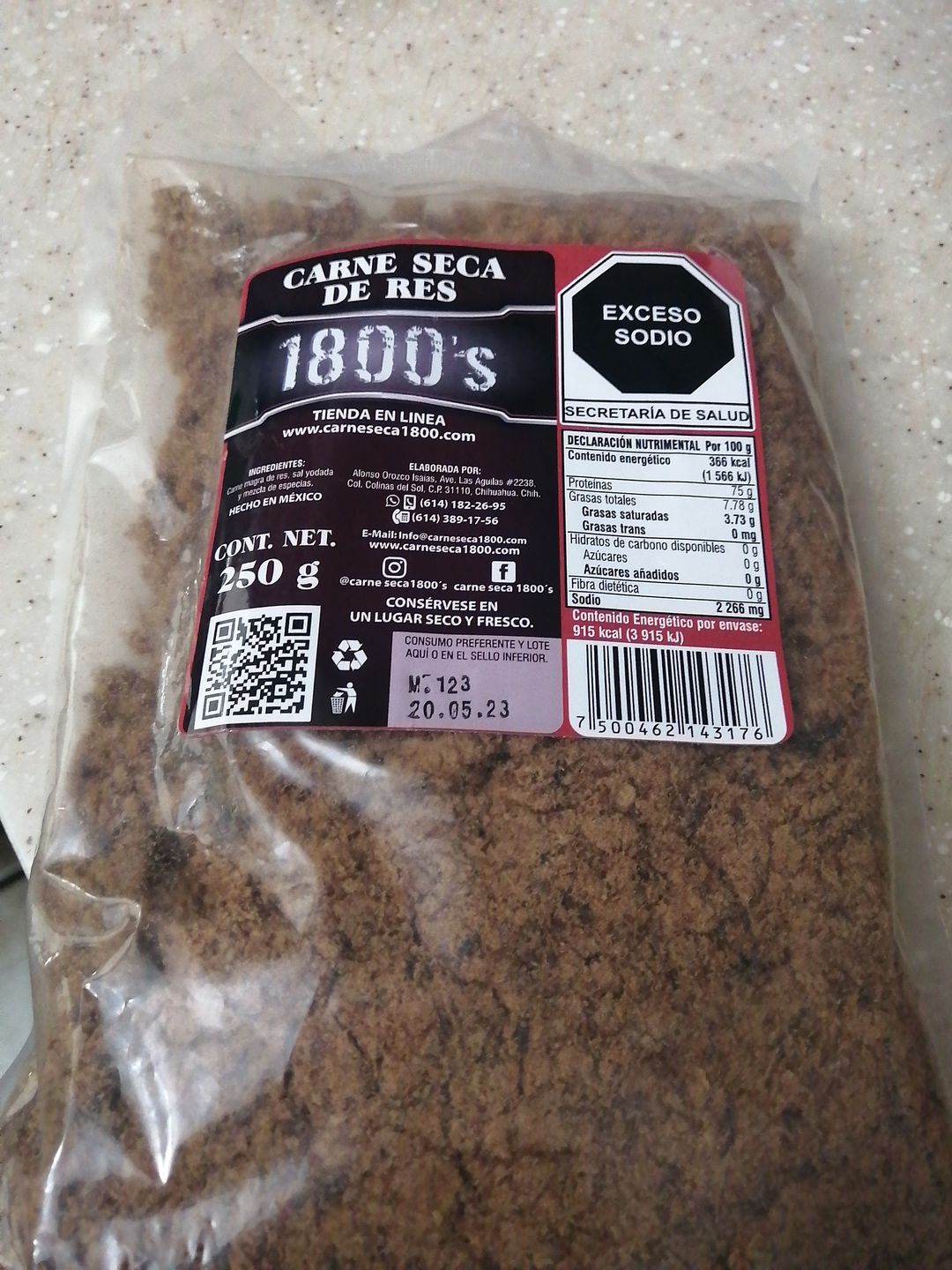 Customer photo review of Machaca 250gr.