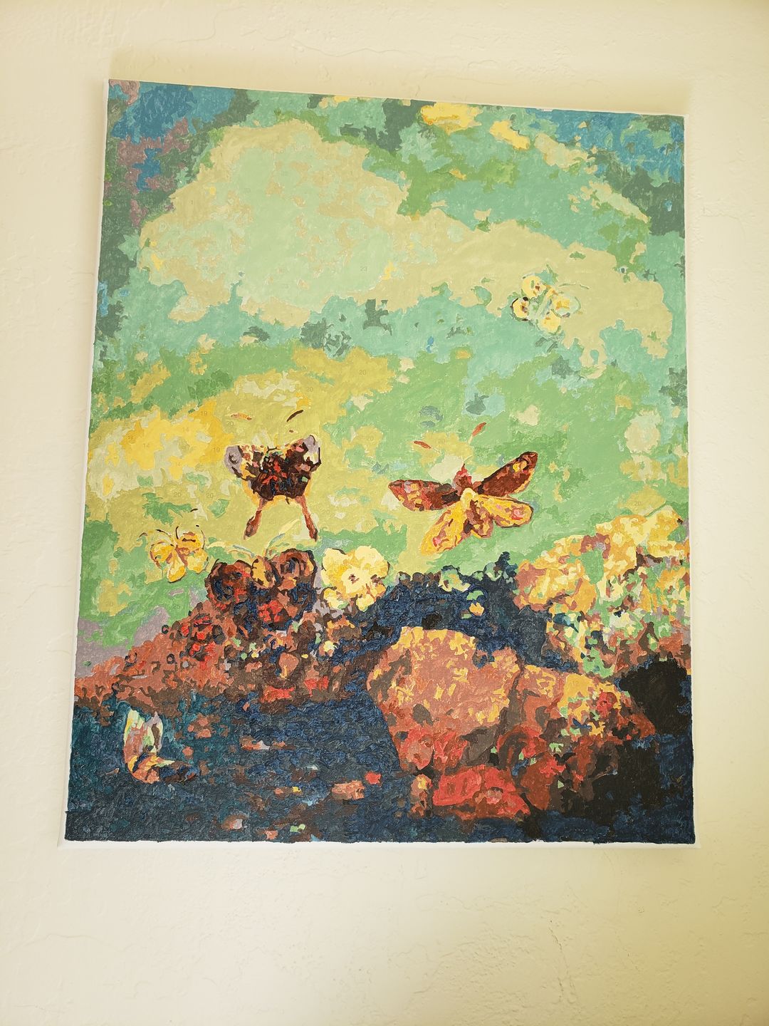 Customer photo review of Butterflies - Paint by Numbers