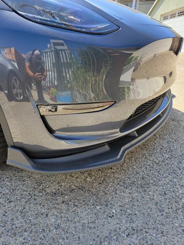Customer photo review of Front Lip Spoiler ABS for Tesla Model Y 2020-2022