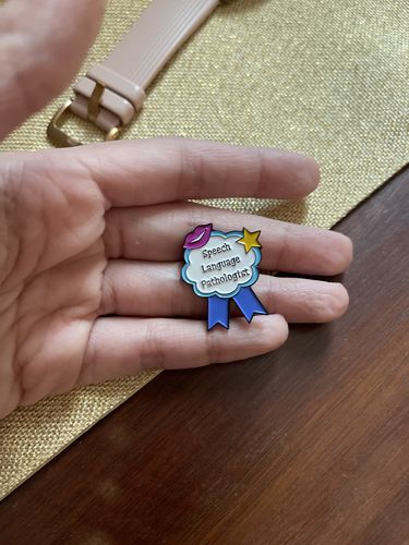 Customer photo review of Speech Language Pathologist with Ribbon Pin