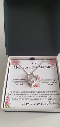 Customer photo review of Collier Amour Éternel - À la meilleure des mamans - Je t'aime, ton fils