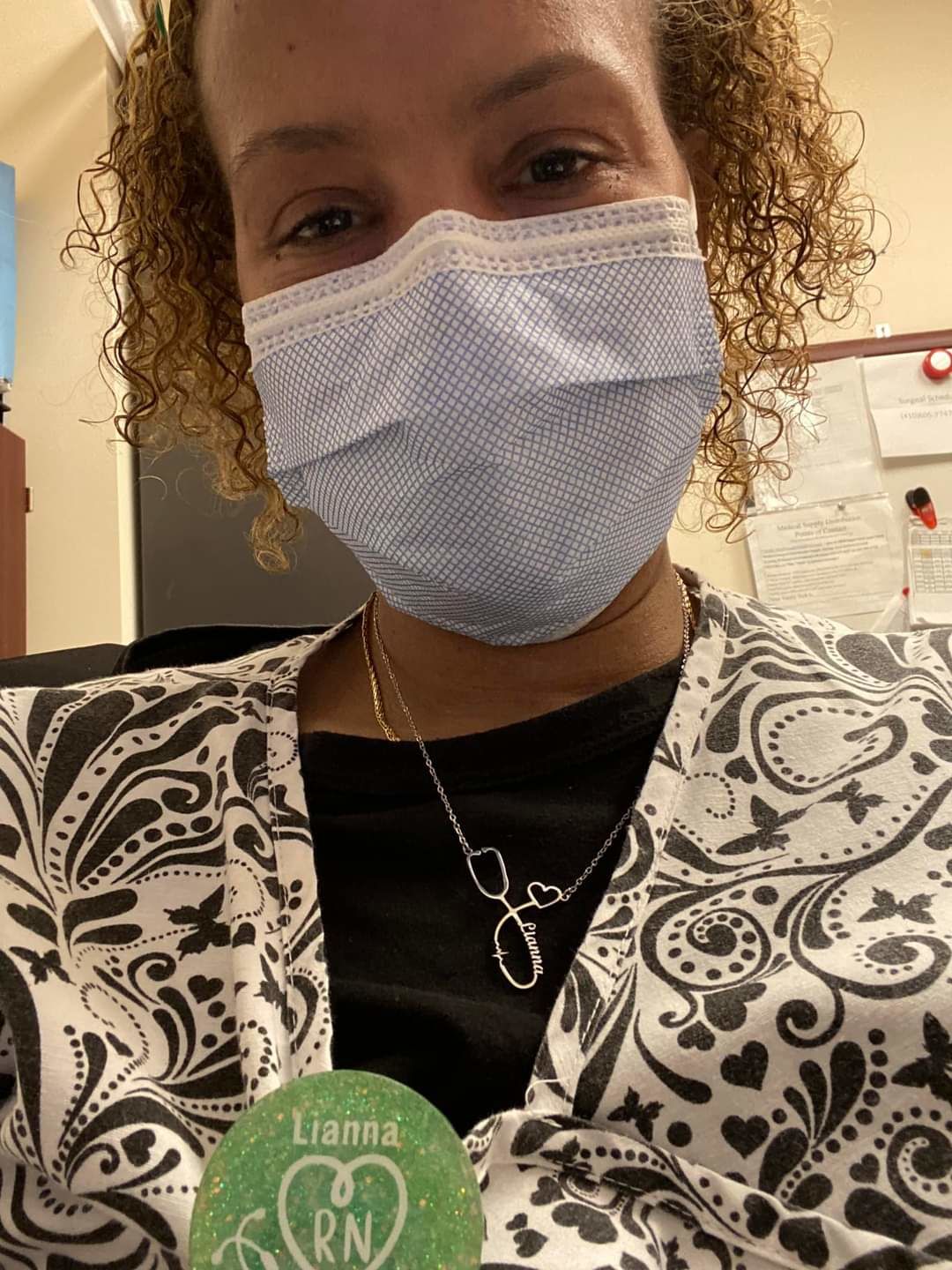 Customer photo review of Stethoscope Name Necklace EKG
