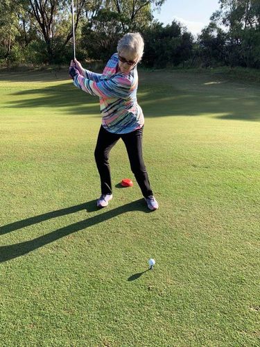 Customer photo review of Jamie Sadock Long Sleeve Sunsense Polo Oblique in Blue