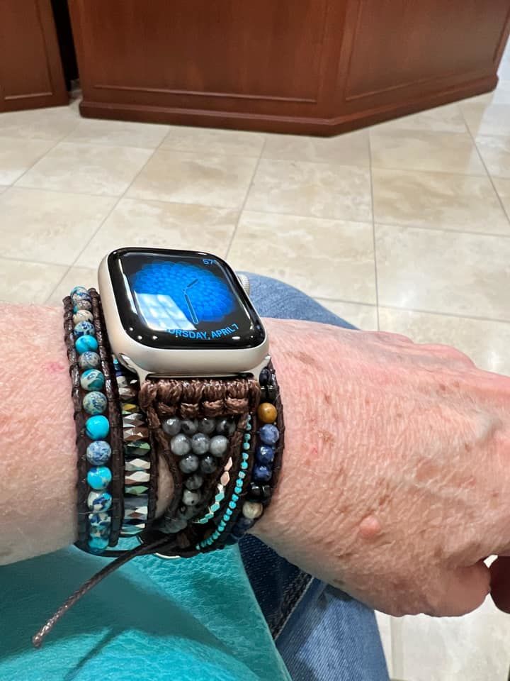 Customer photo review of Serene Ocean Apple Watch Strap