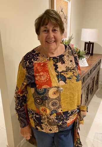 Customer photo review of Women Prints Strap Cotton Long Sleeve T Shirt M-2XL