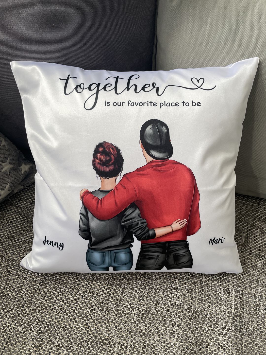 Customer photo review of Pärchen - Personalisiertes Kissen