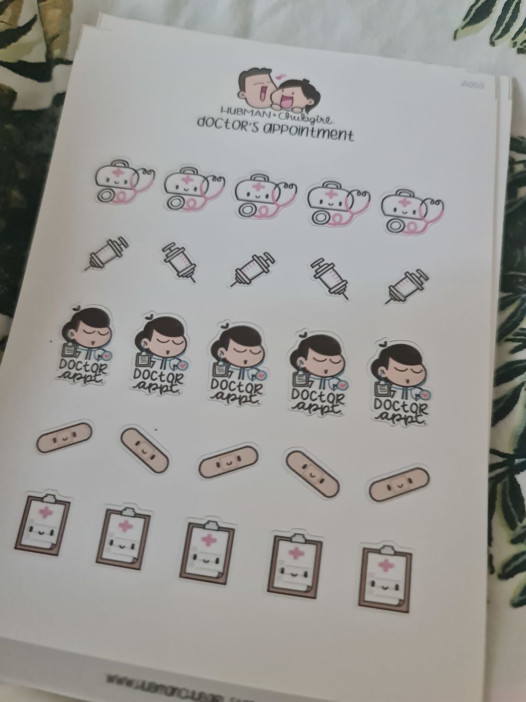 Customer photo review of Doctor's Appointment Planner Stickers