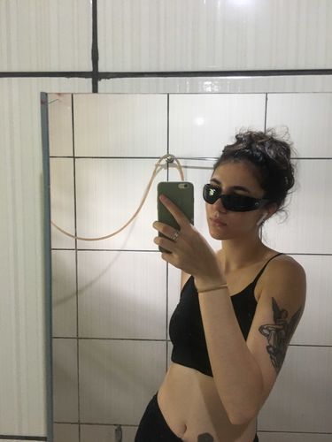 Customer photo review of Harajuku Style Moon Rectangular Sunglasses